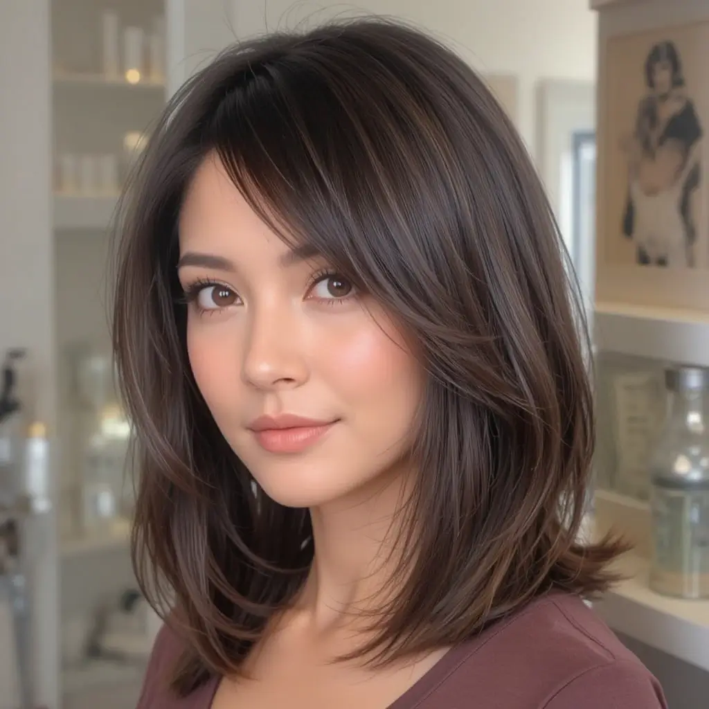Classic Shoulder-Length Cut with Face-Framing Layers