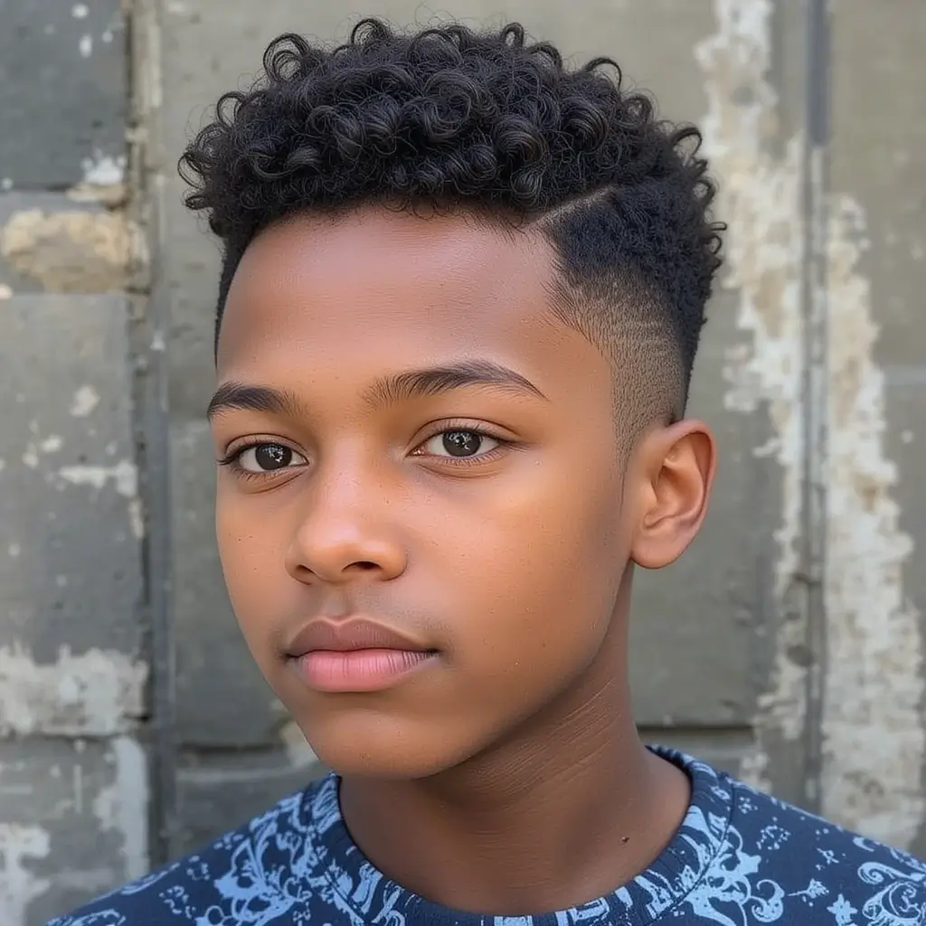 Coily Afro with Edge-Up