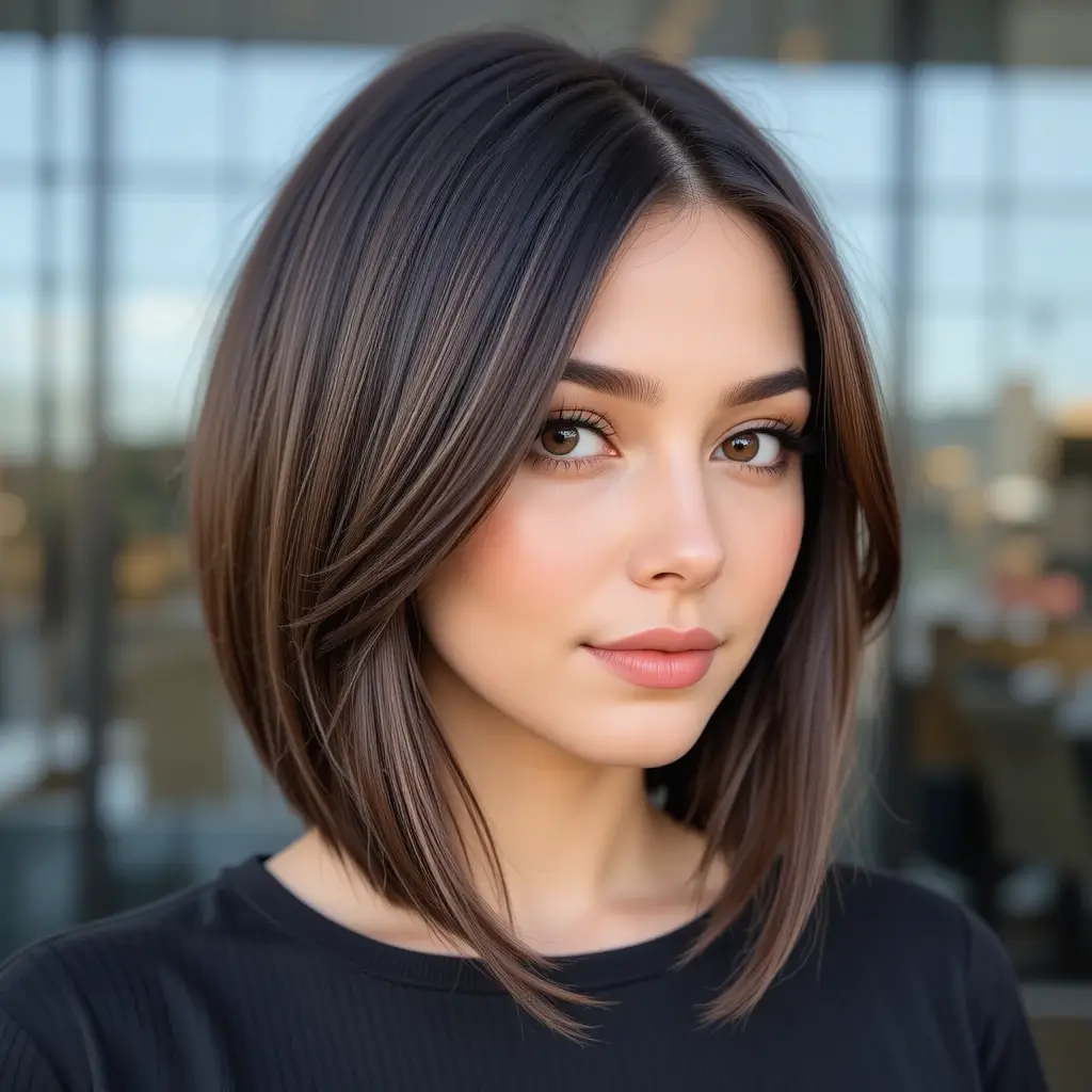 Collarbone Cut with Tucked Ends