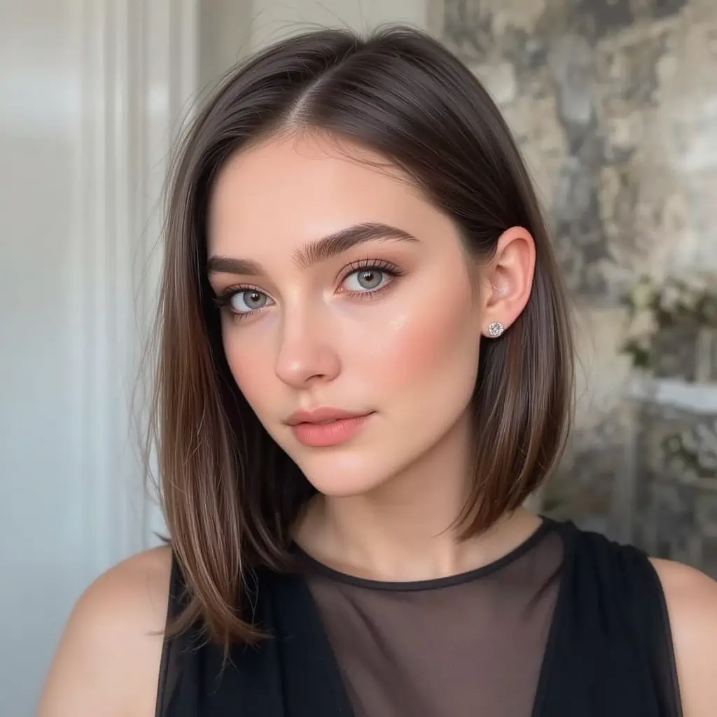 Collarbone-Length Lob with Flip-In Ends