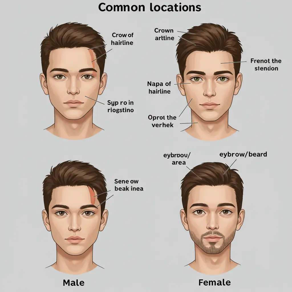 Common Cowlick Spots