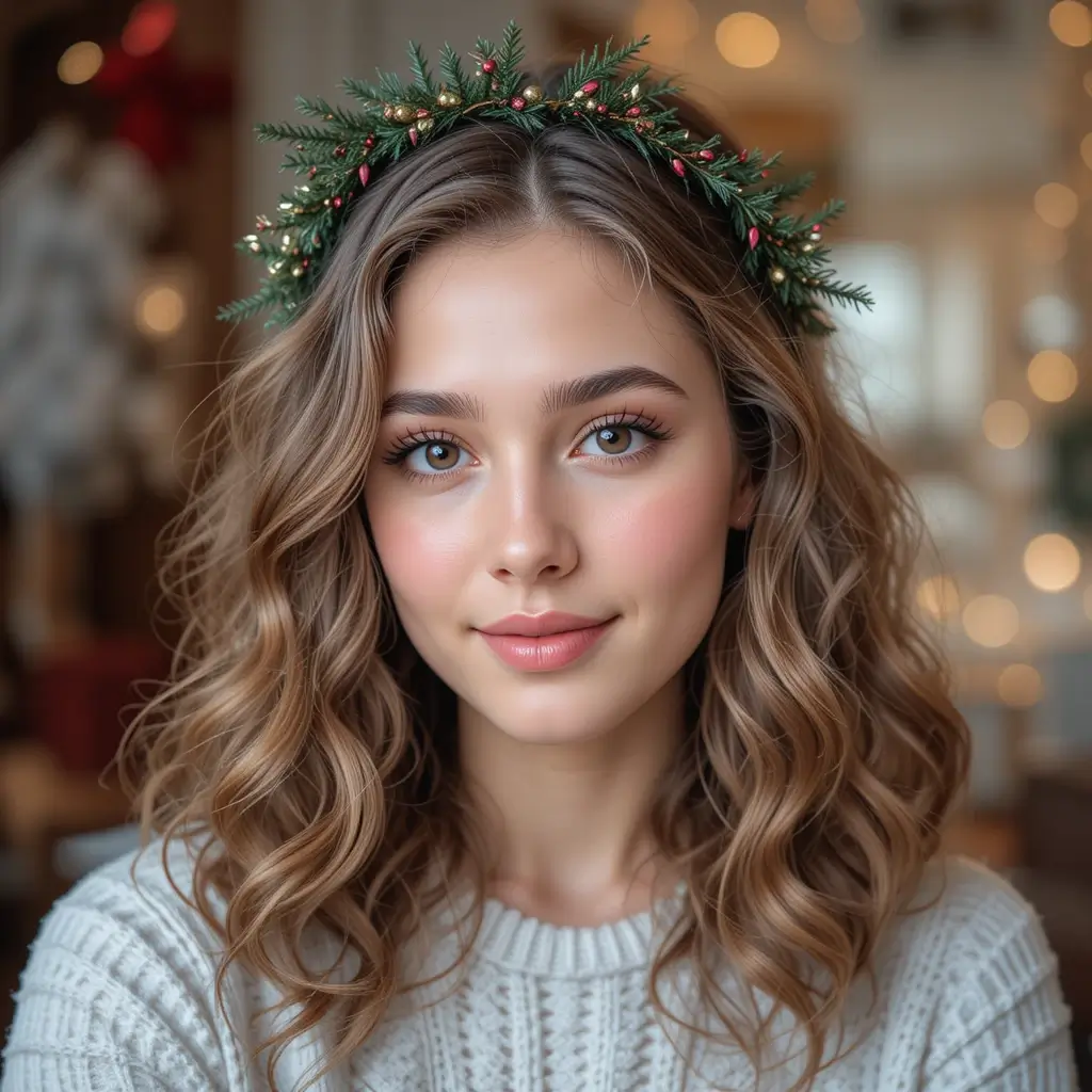 Crimped Waves with Festive Garland