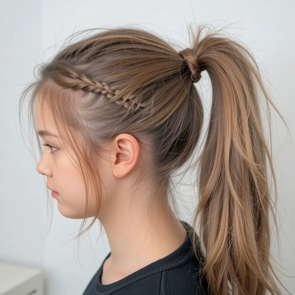 Criss-Cross Half-Up Ponytail