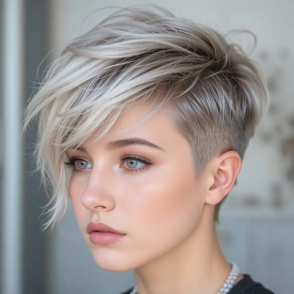 Cropped Cut with Messy Texture
