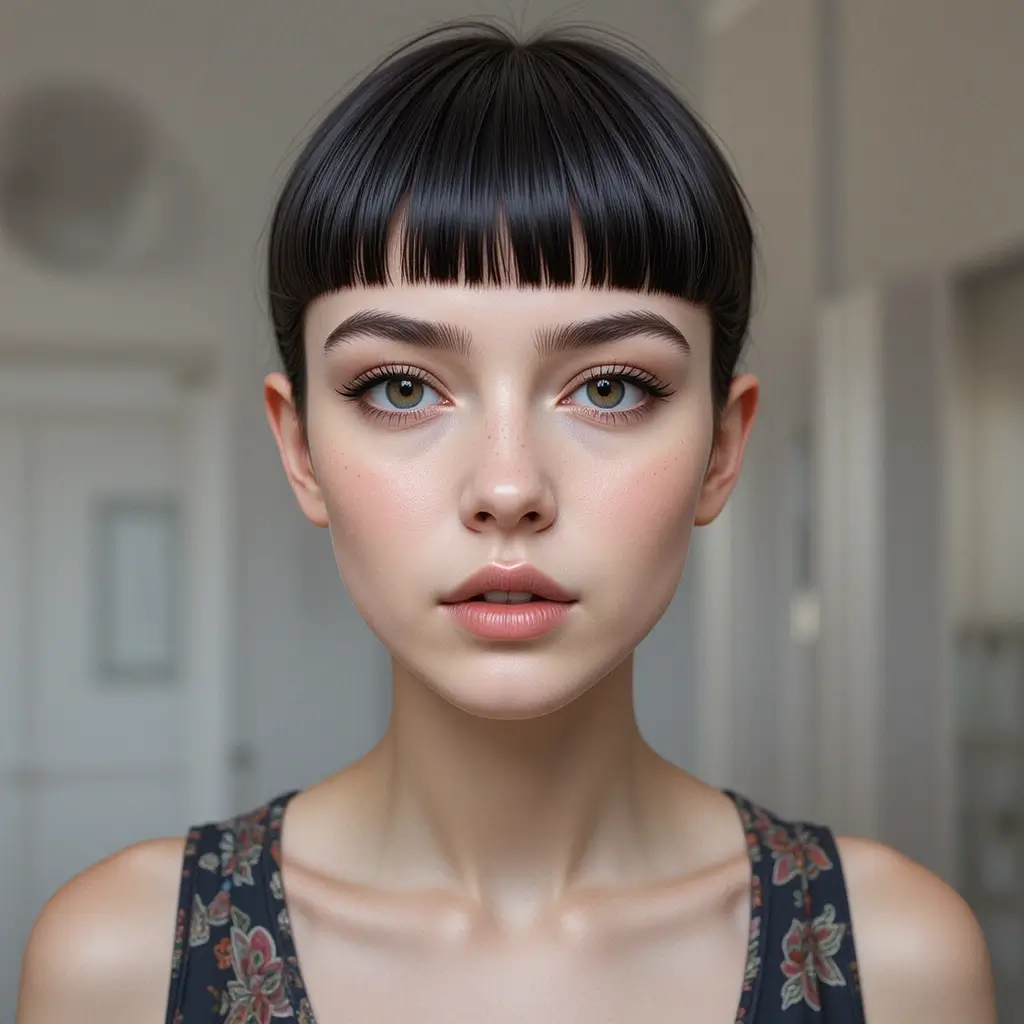 Cropped Cut with Micro Bangs
