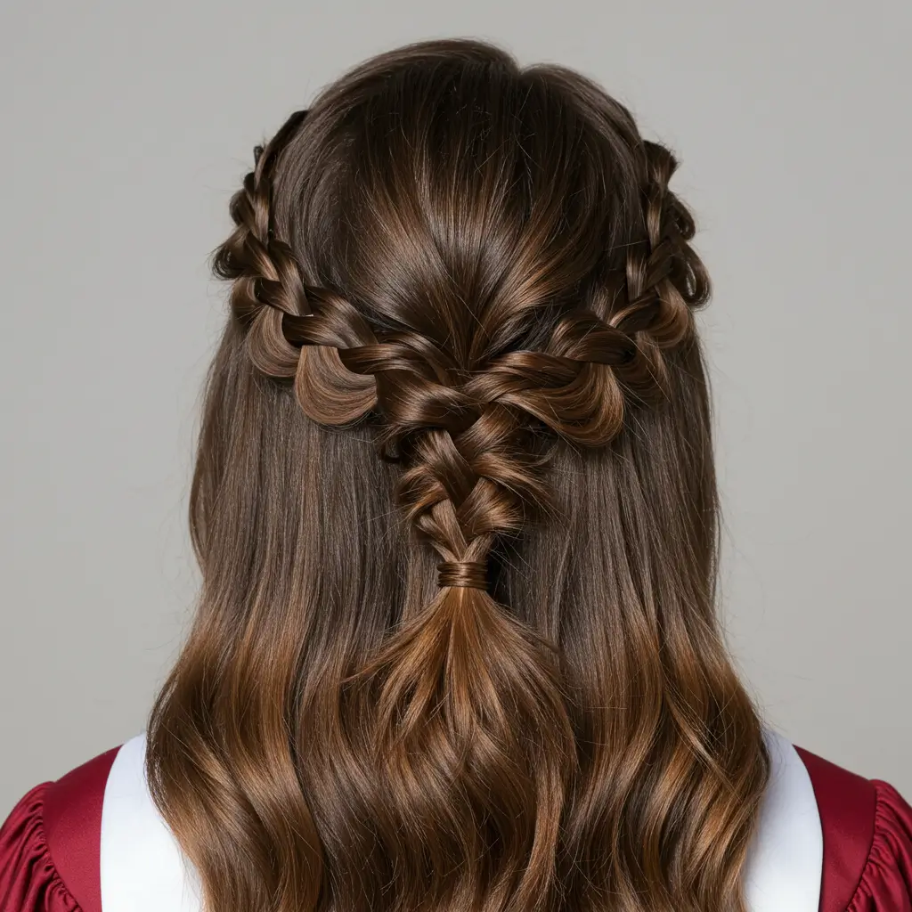 Crown Braid with Loose Ends