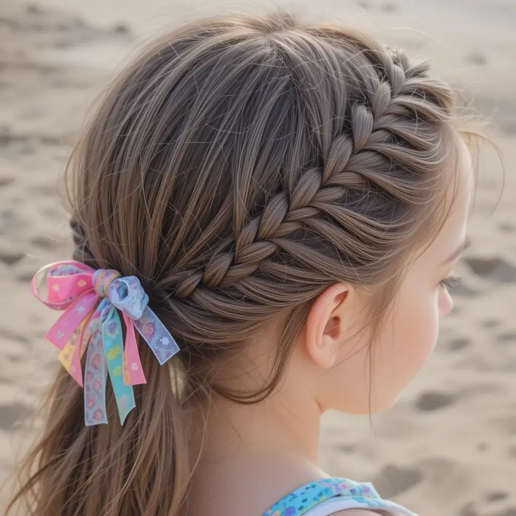 Crown Braids with Ribbons