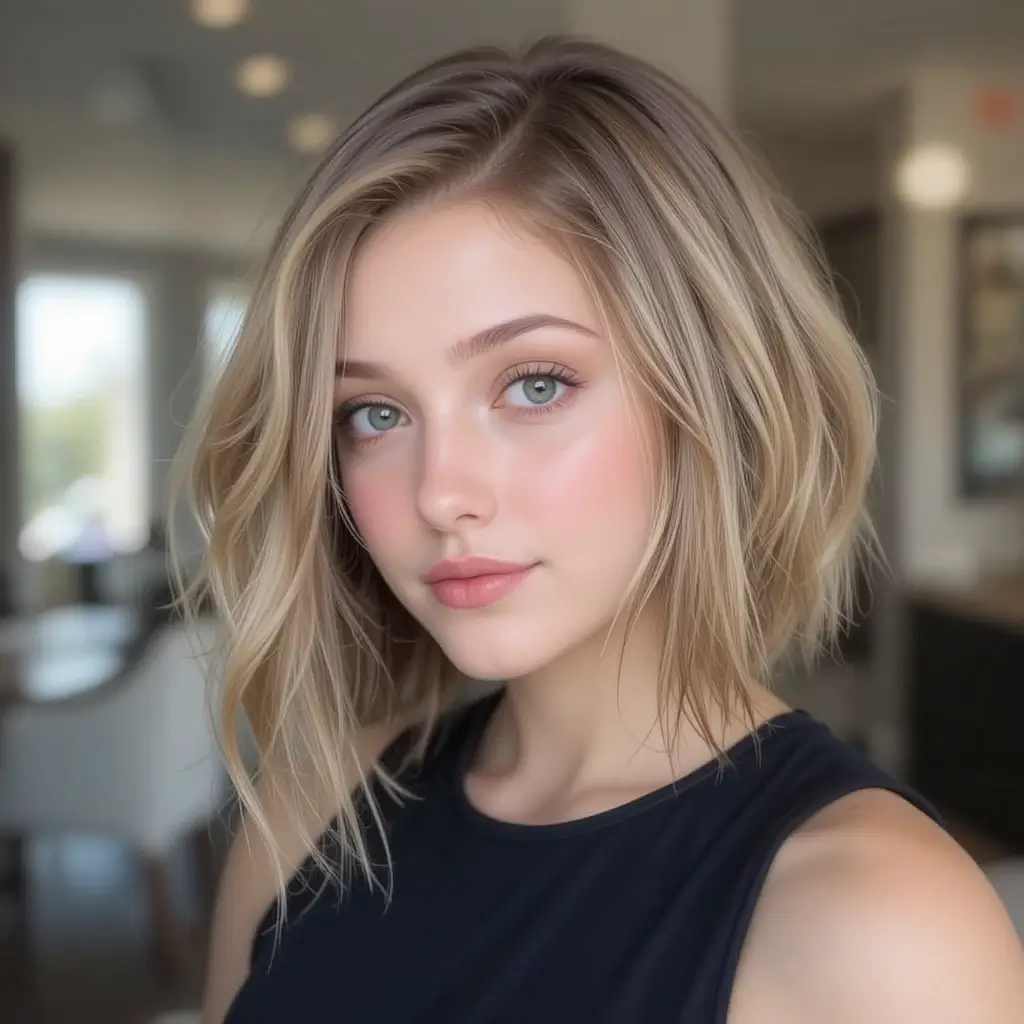 Curled Under Bob Ends