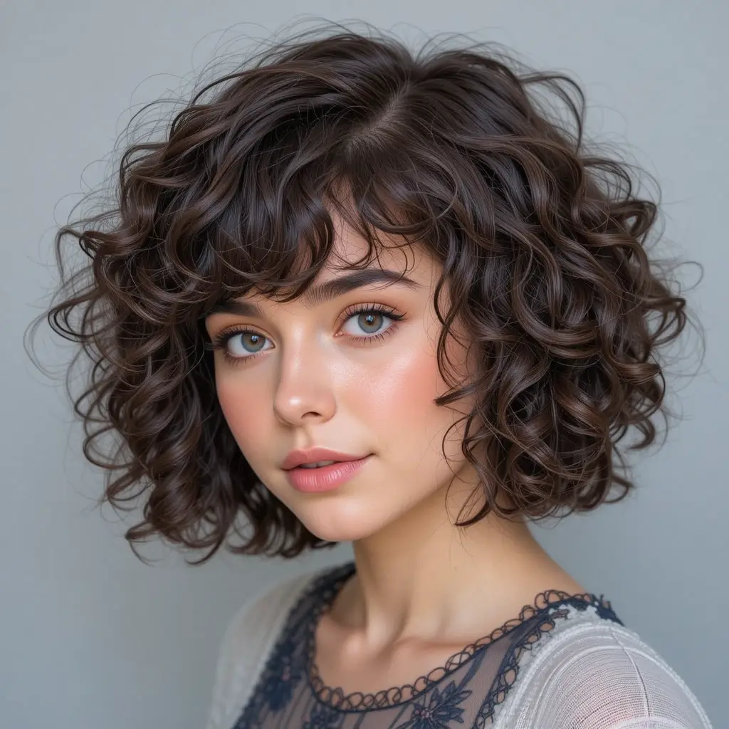 Curly Fringe Bob