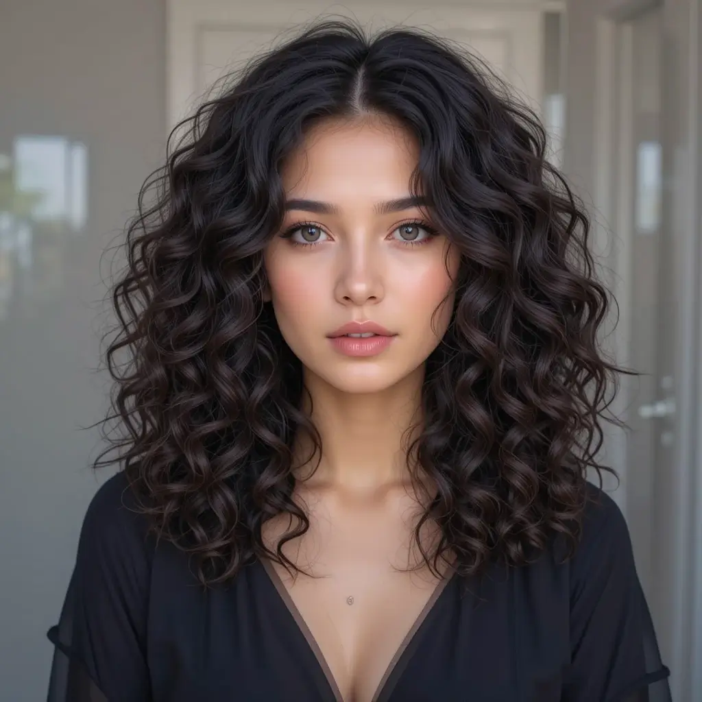 Curly Lob with Angled Layers