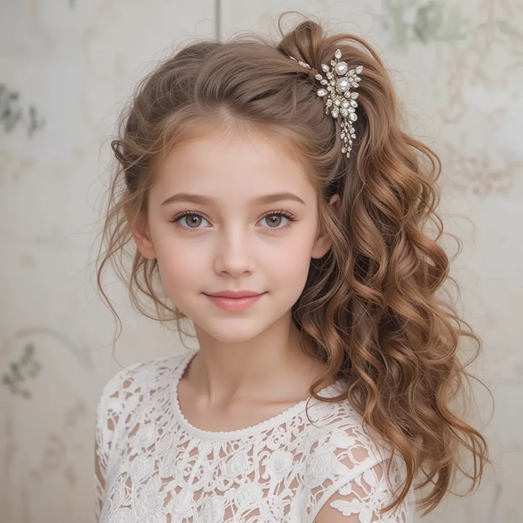 Curly Side Ponytail