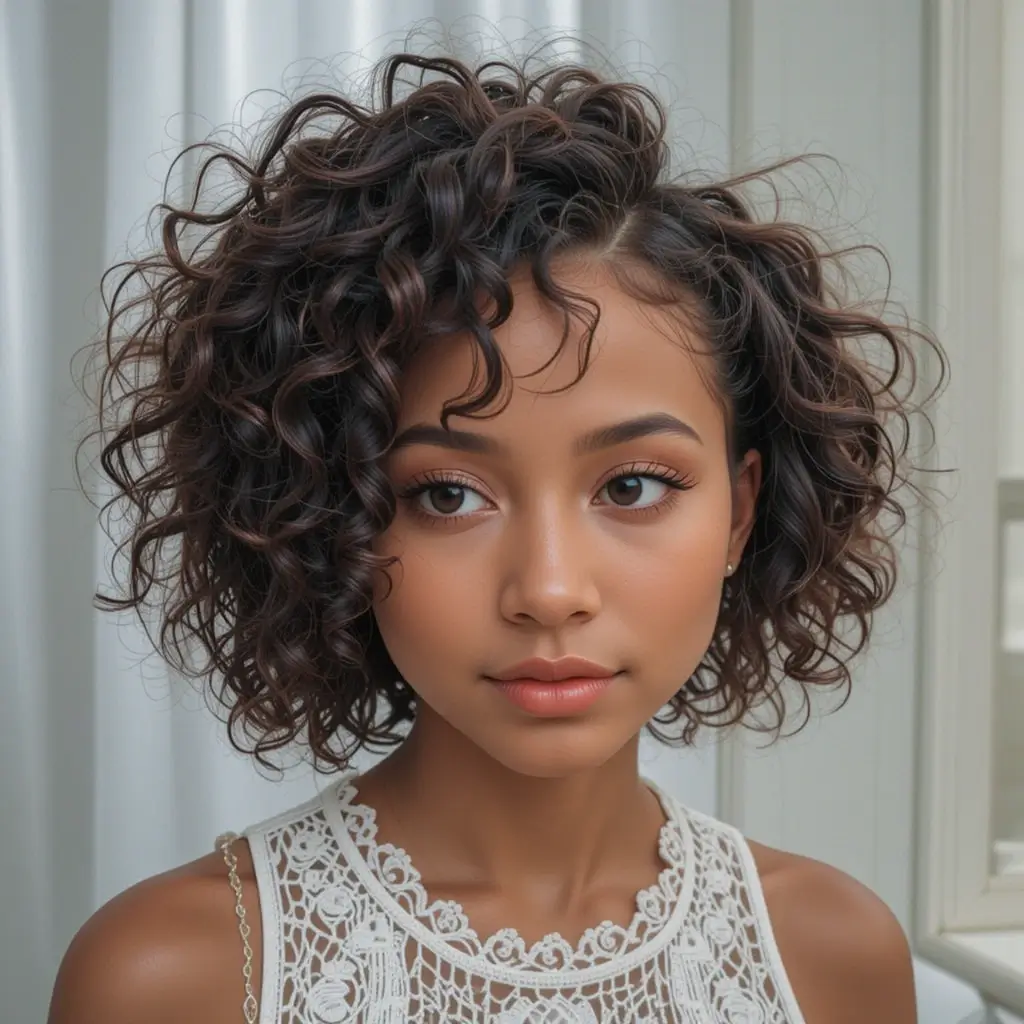 Curly Taper Cut