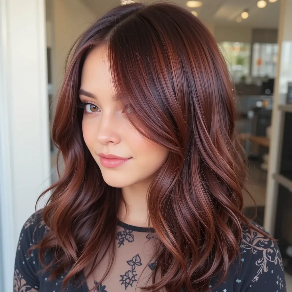 Deep Auburn Hair with Chocolate Brown Undertones