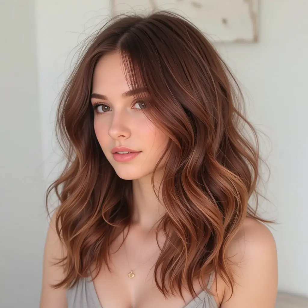 Deep Auburn Loose Beach Waves