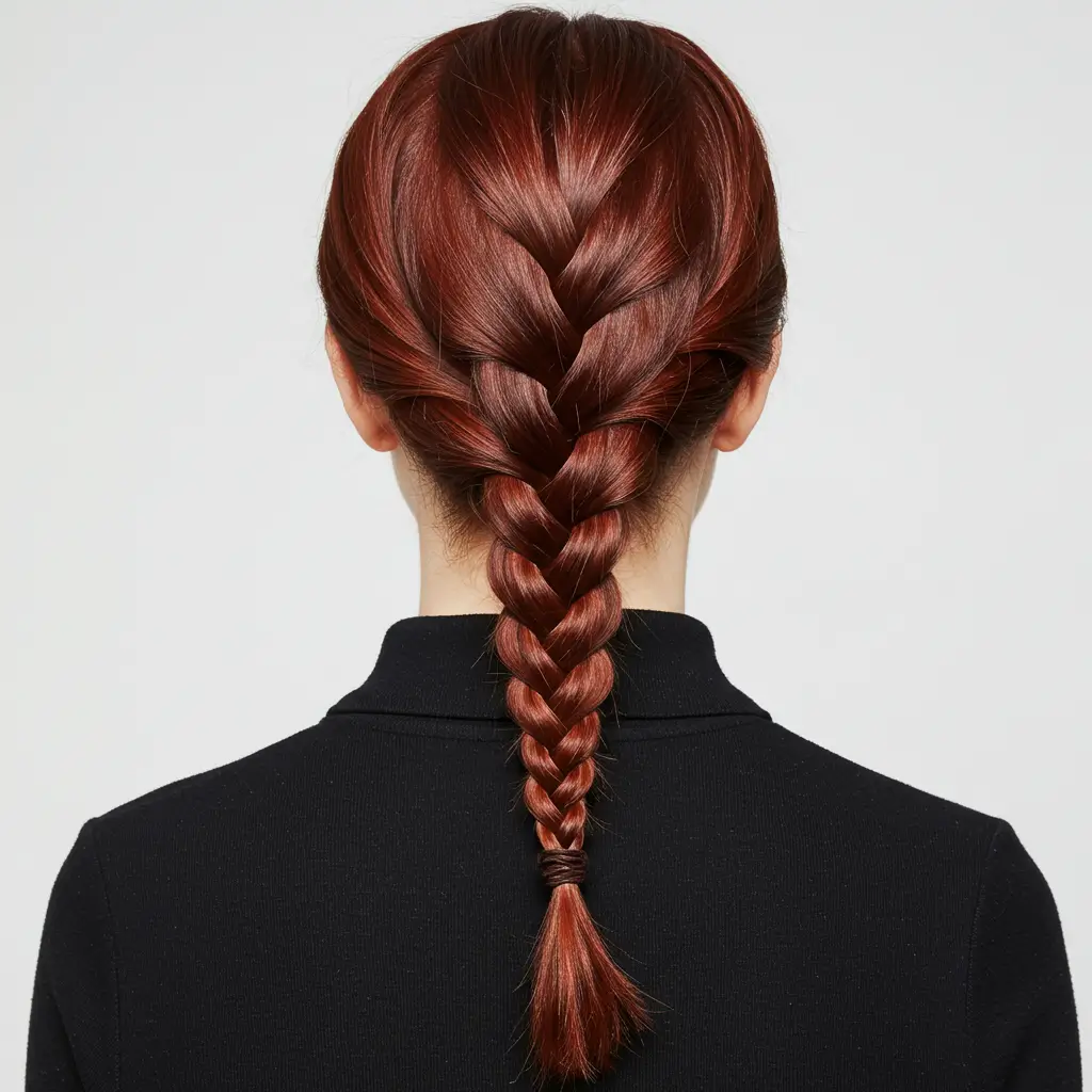 Deep Auburn Twisted Rope Braid