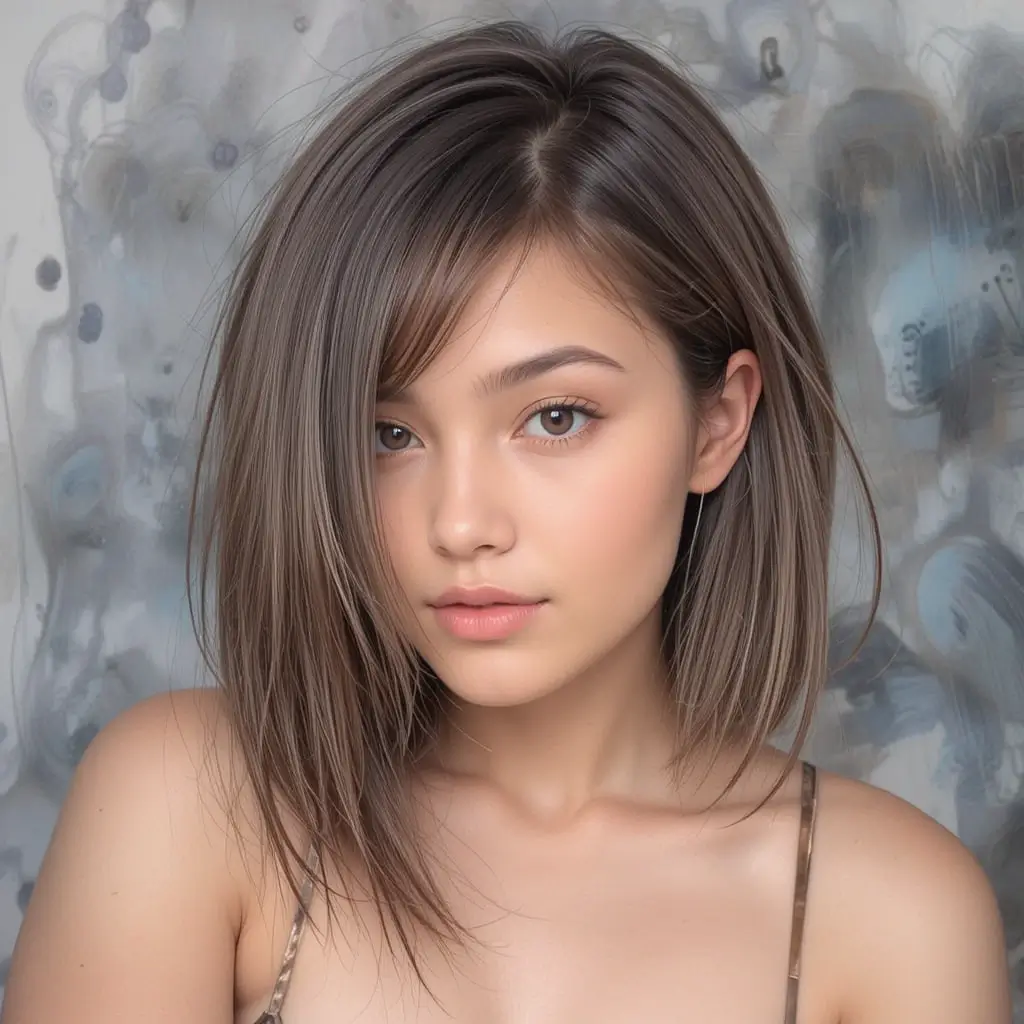Deep Side-Swept Bangs