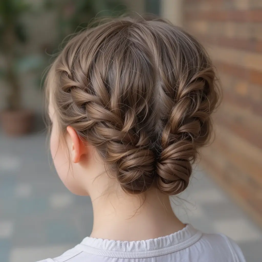 Double Twisted Low Ponytail