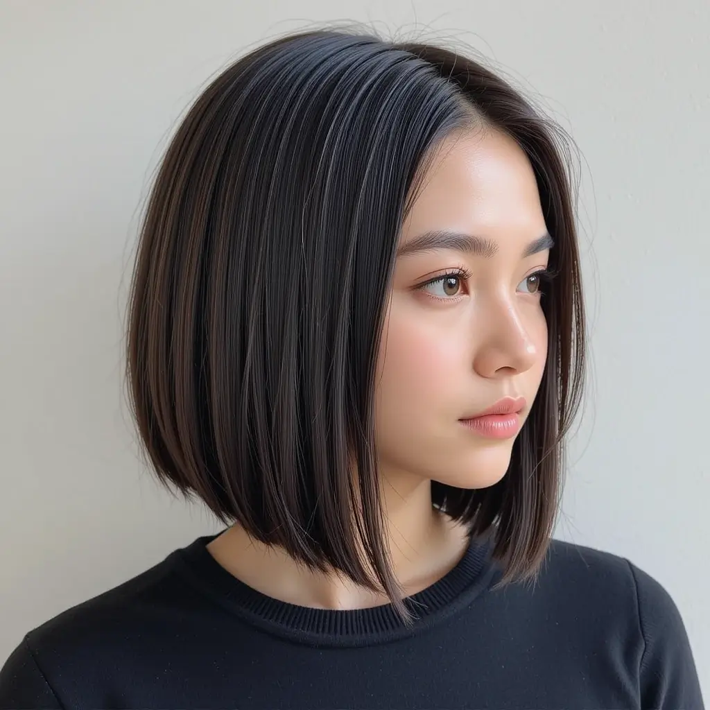 Ear-Length Straight Bob