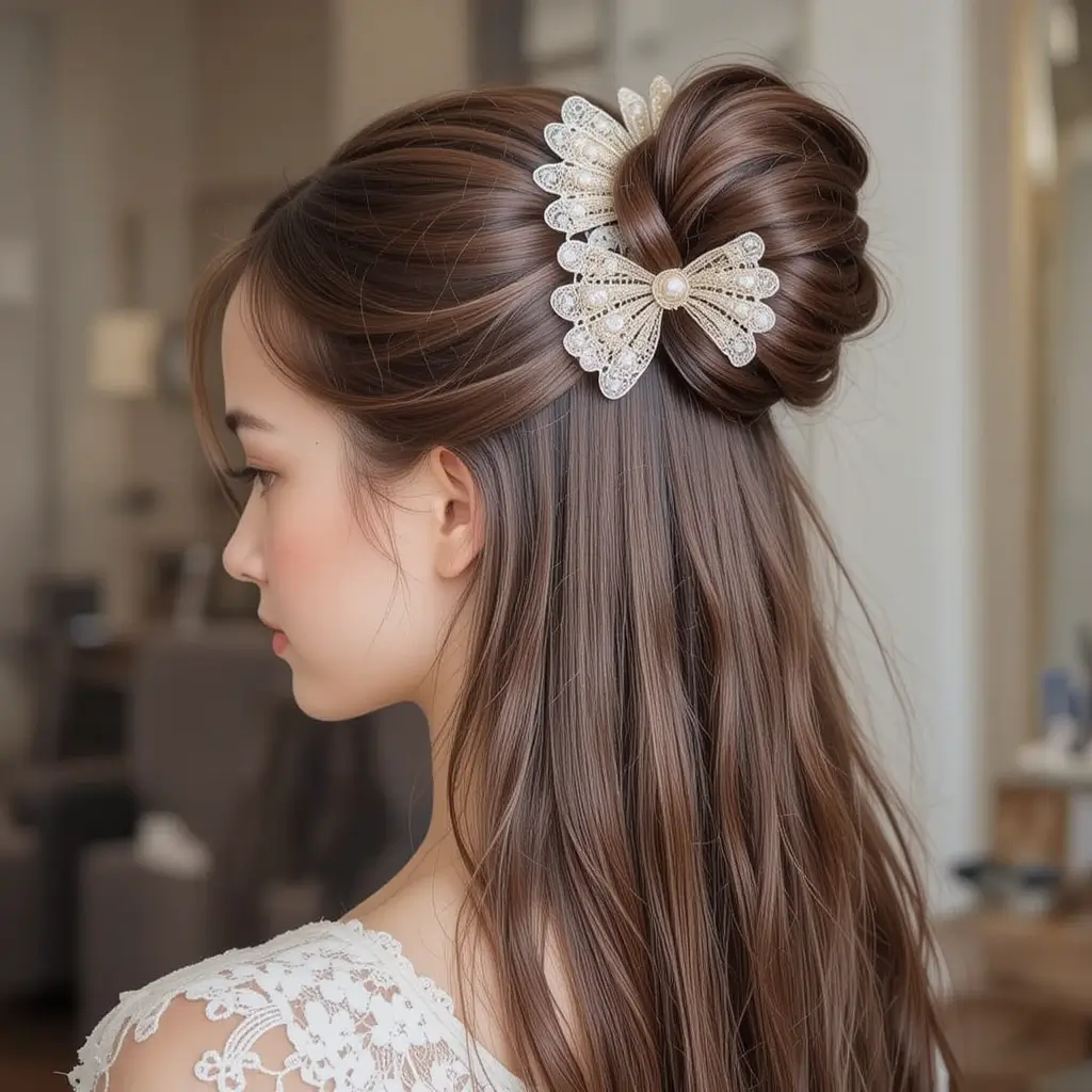 Elegant Bow Bun