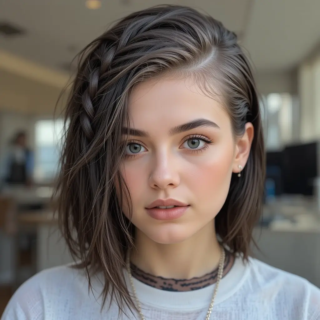 Faux Side Shave with Braids