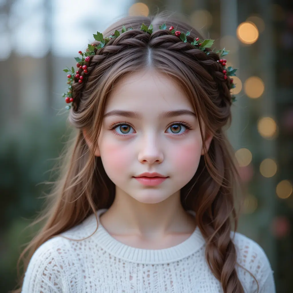Fishtail Crown with Berry Accents