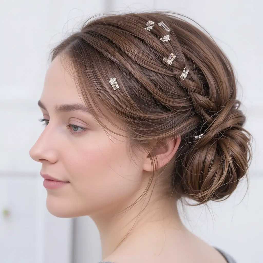 Flat Twist Side Updo
