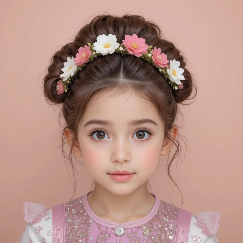 Floral Bun Updo