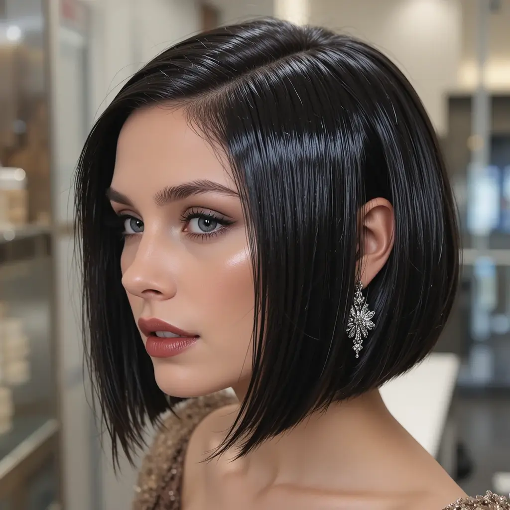 Glossy Wet Look Bob