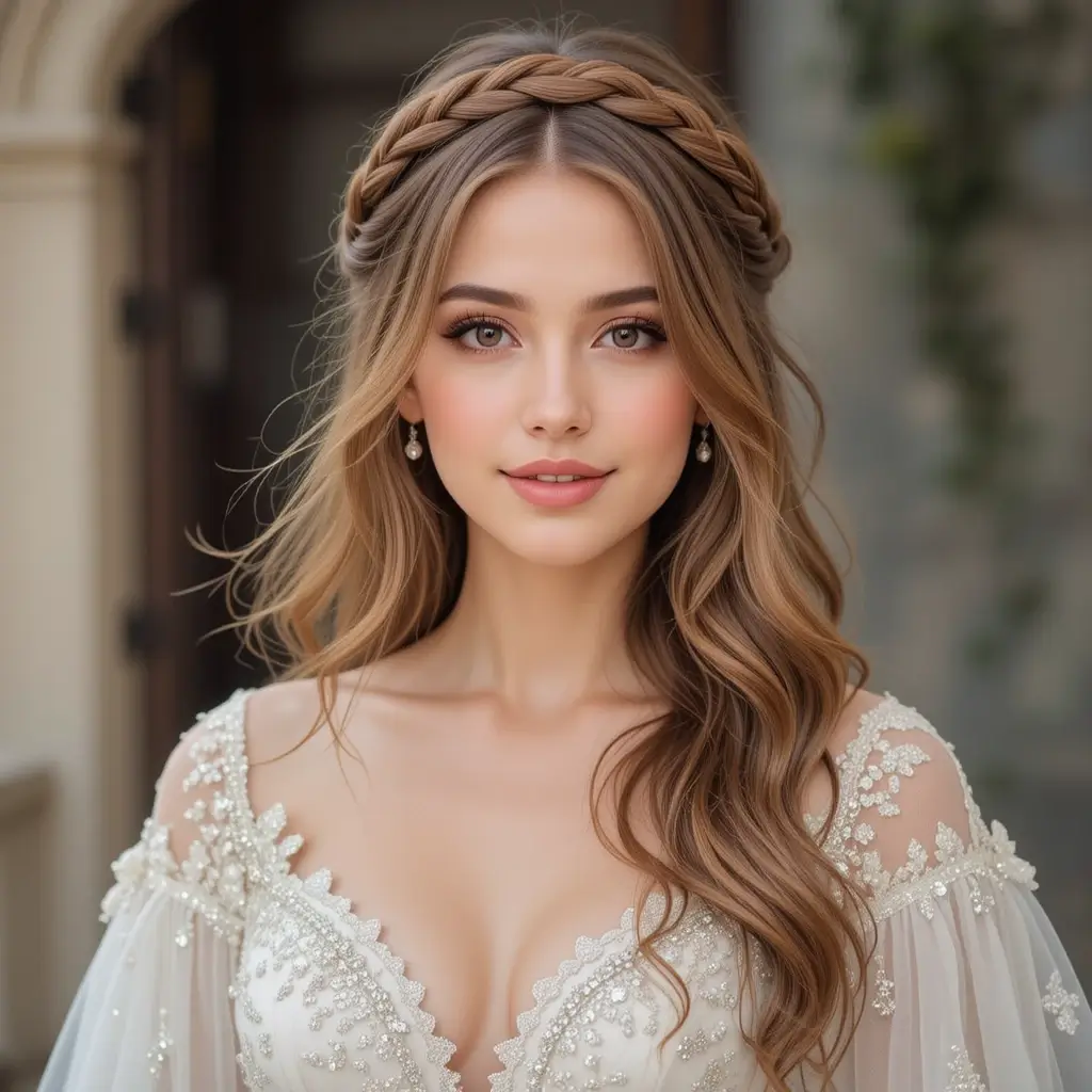 Half-Up Braided Crown