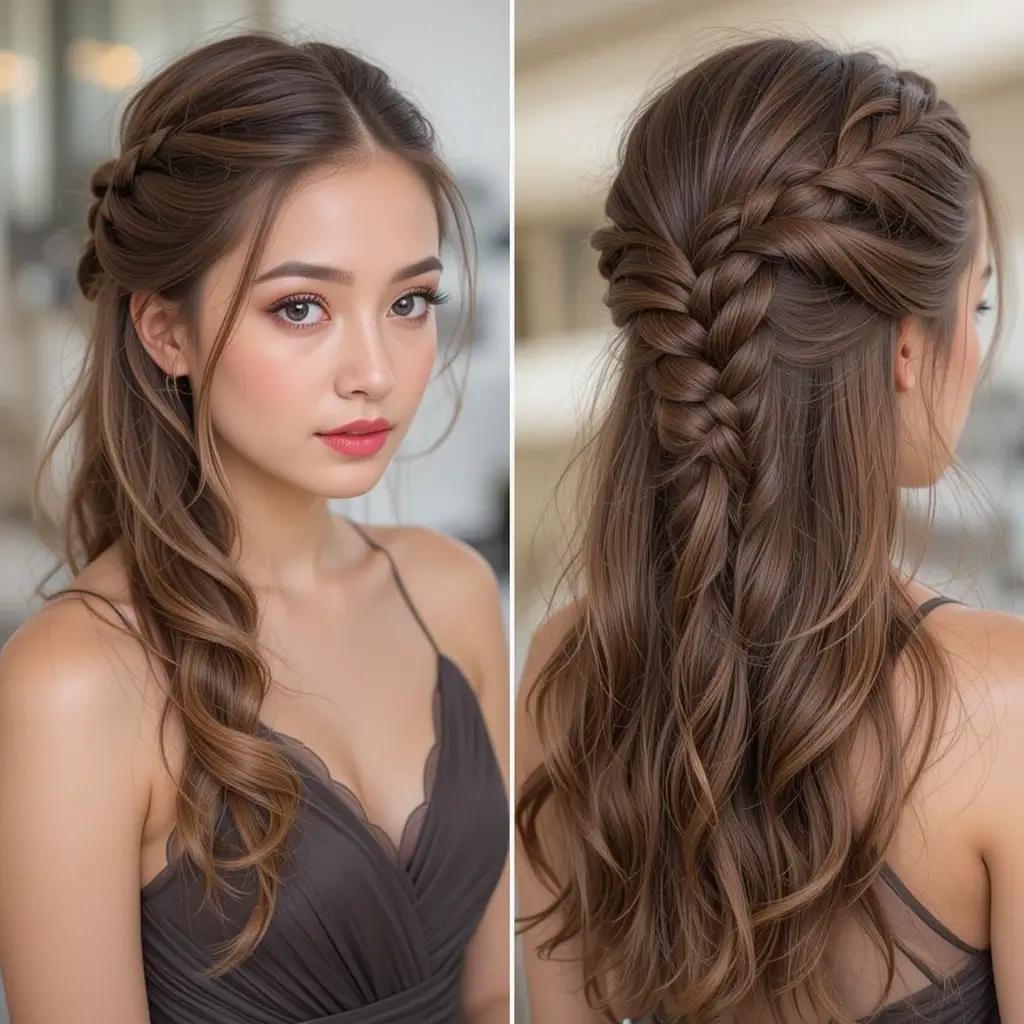  Half-Up Fishtail Braid
