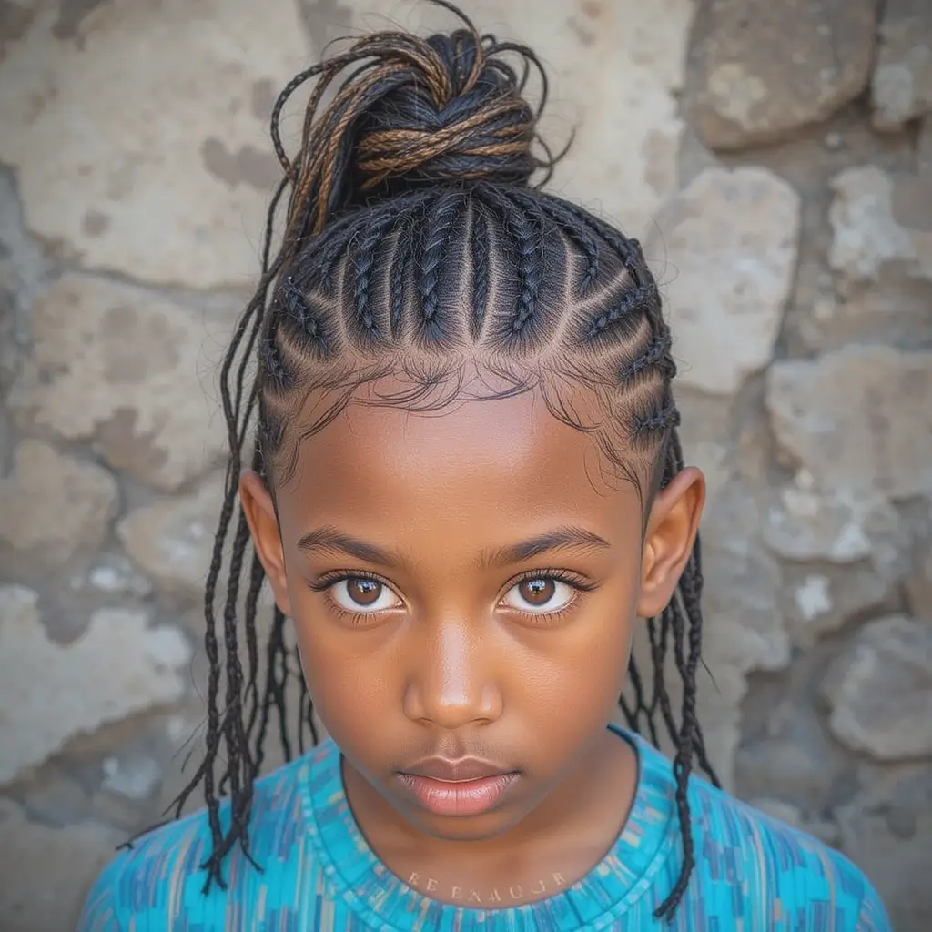Half Up Half Down Braids