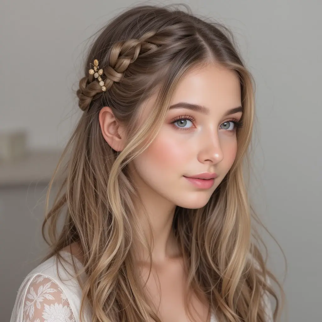 Half-Up Twisted Crown