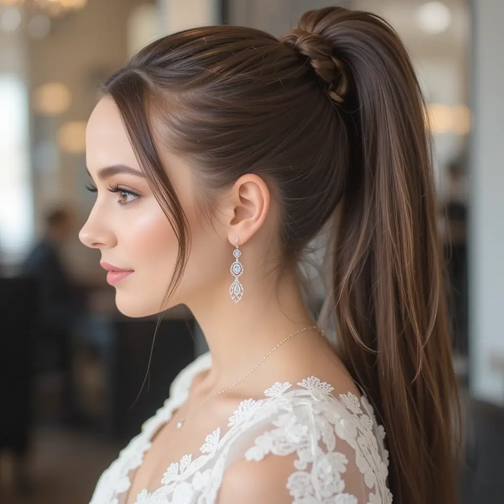 High Ponytail with Sleek Finish