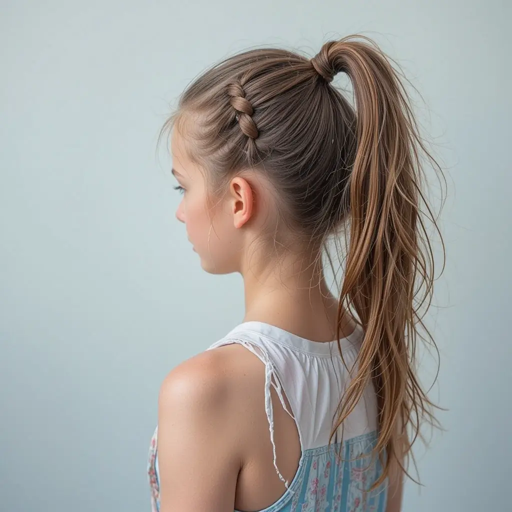 High Ponytail with Twists