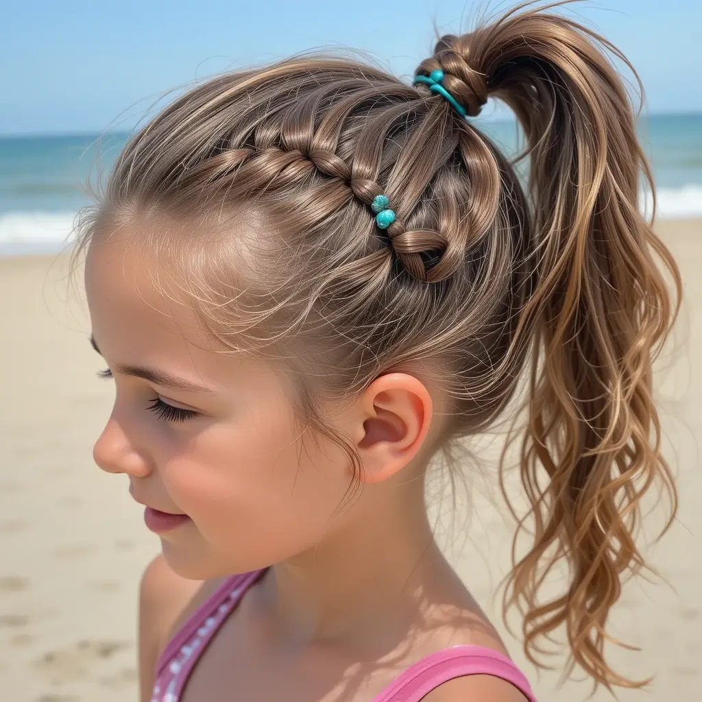 High Ponytail with Twists
