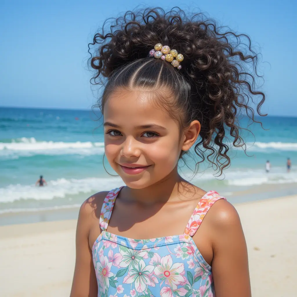 High Puff for Curly Hair