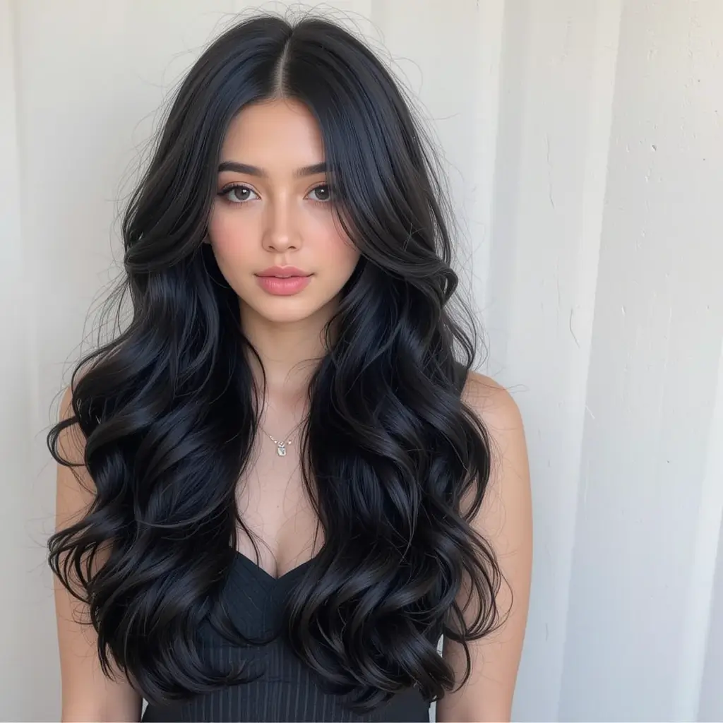 Jet Black Long Waves