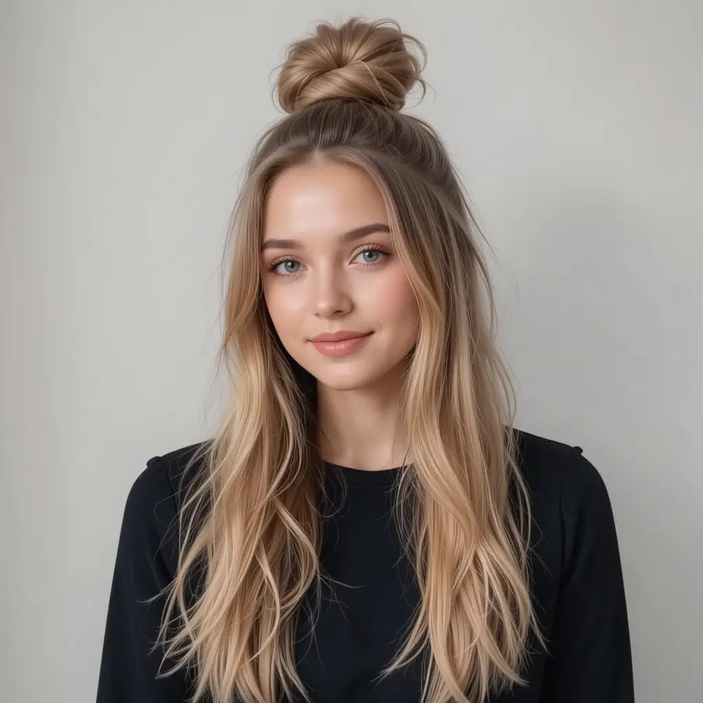 Knotted Half-Up Style