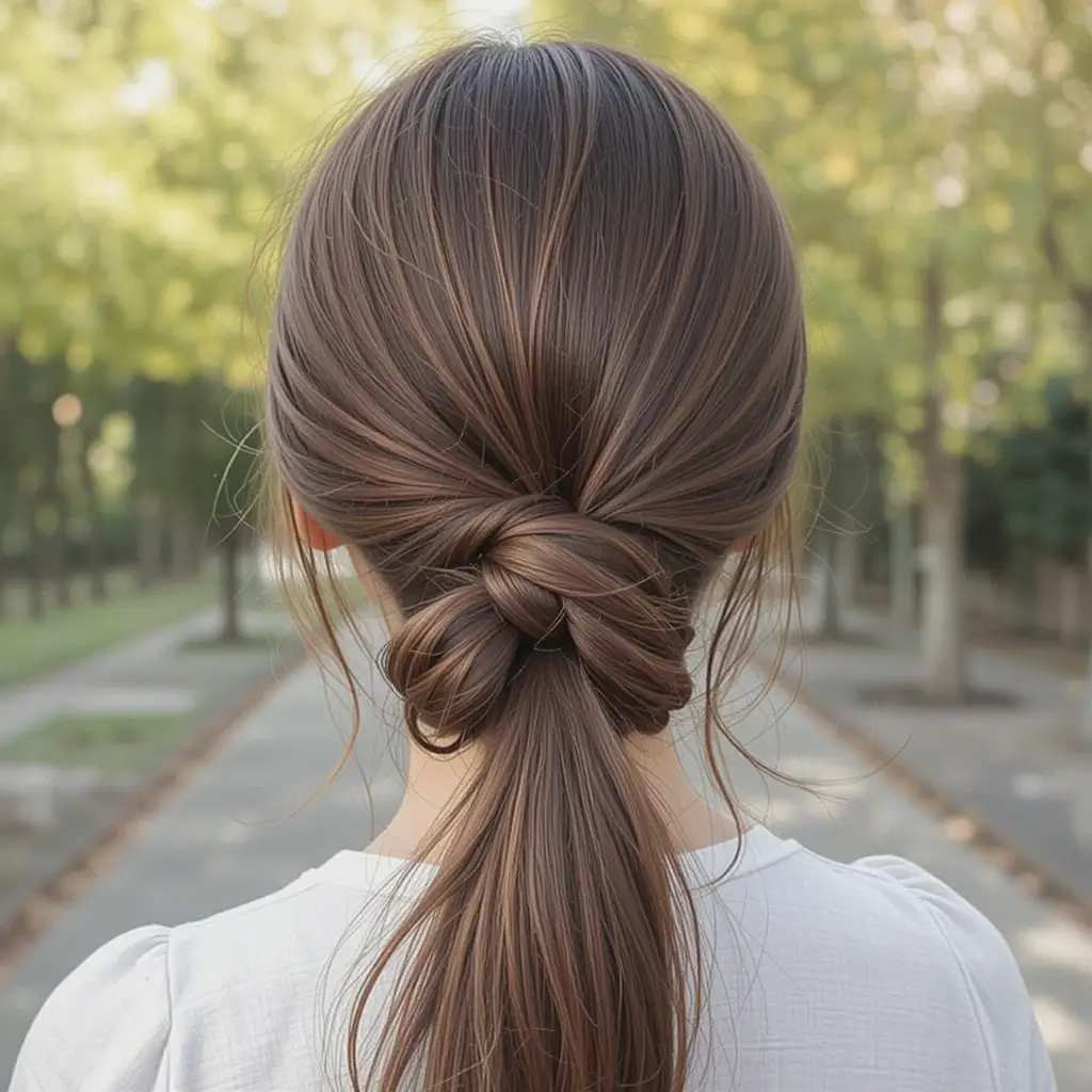 Knotted Low Ponytail