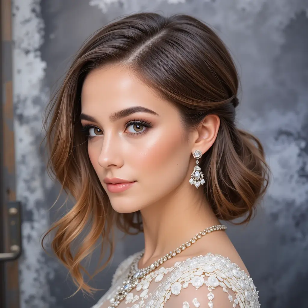 Layered Blowout with Side Part