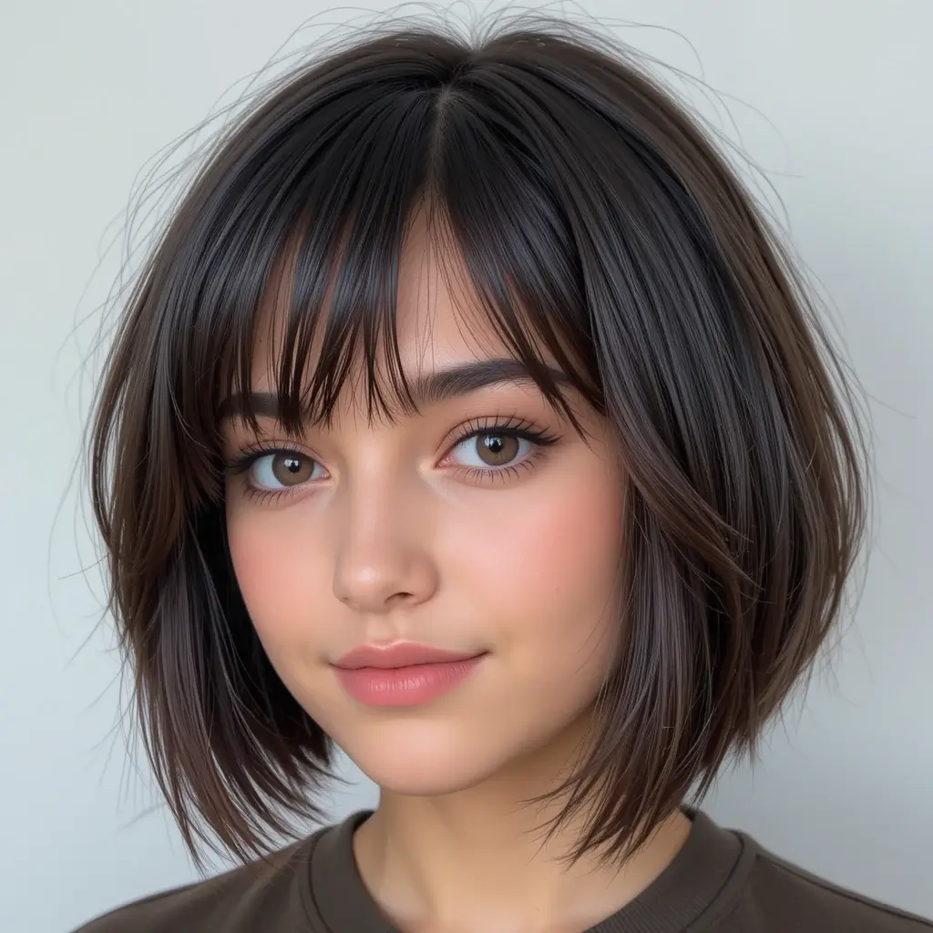 Lob with Face-Framing Layers