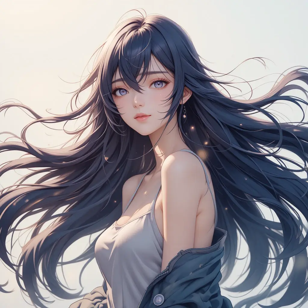 Long and Flowing