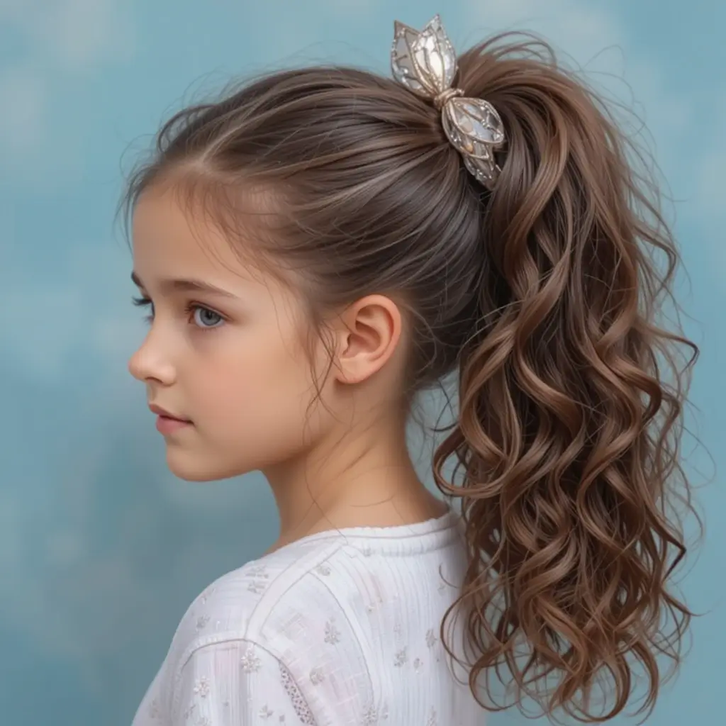 . Loose Curly Ponytail
