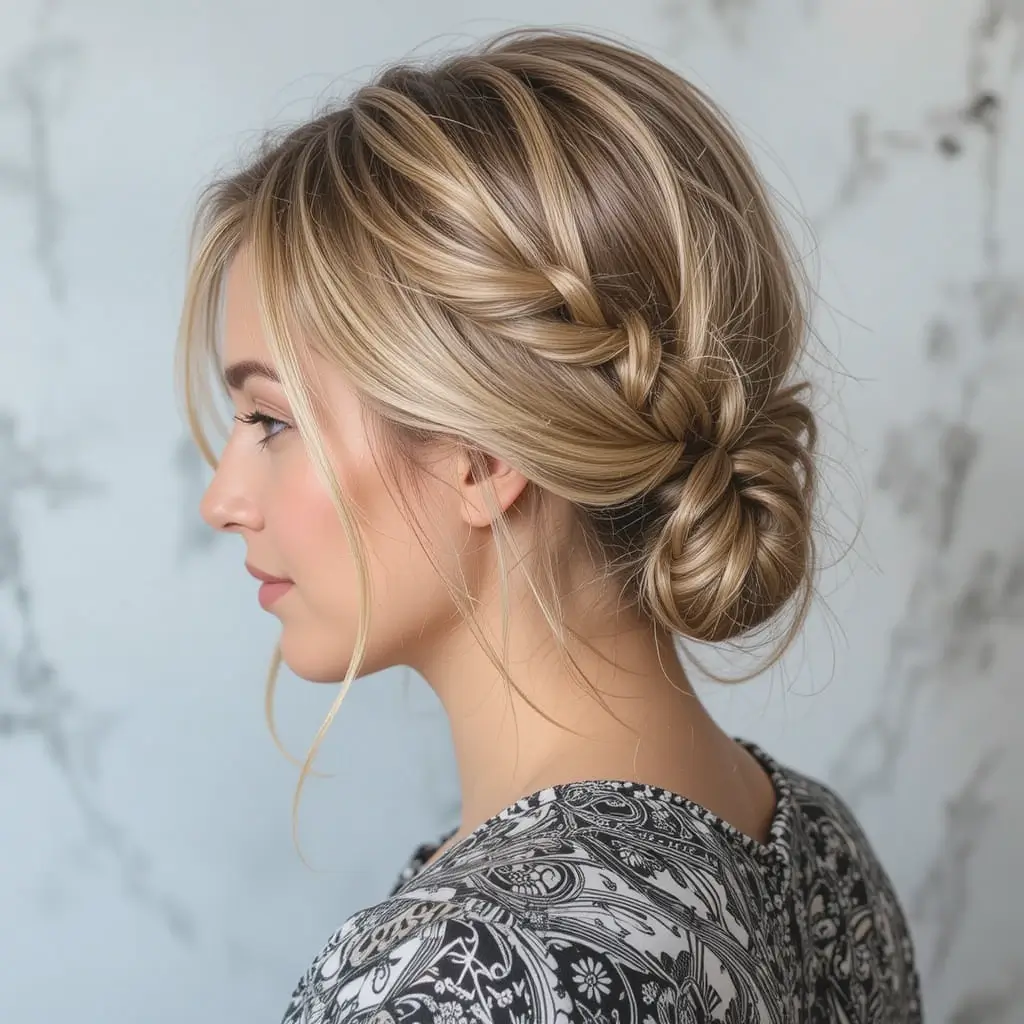  Low Twisted Rope Ponytail
