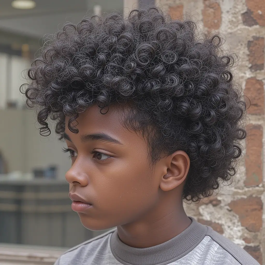 Medium Afro with Clean Lineup