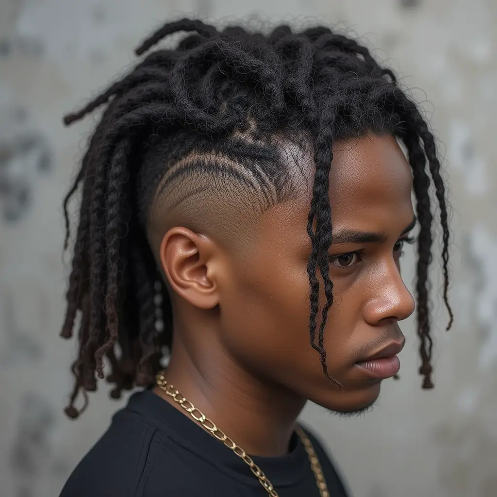 Medium Dreadlocks with Fade