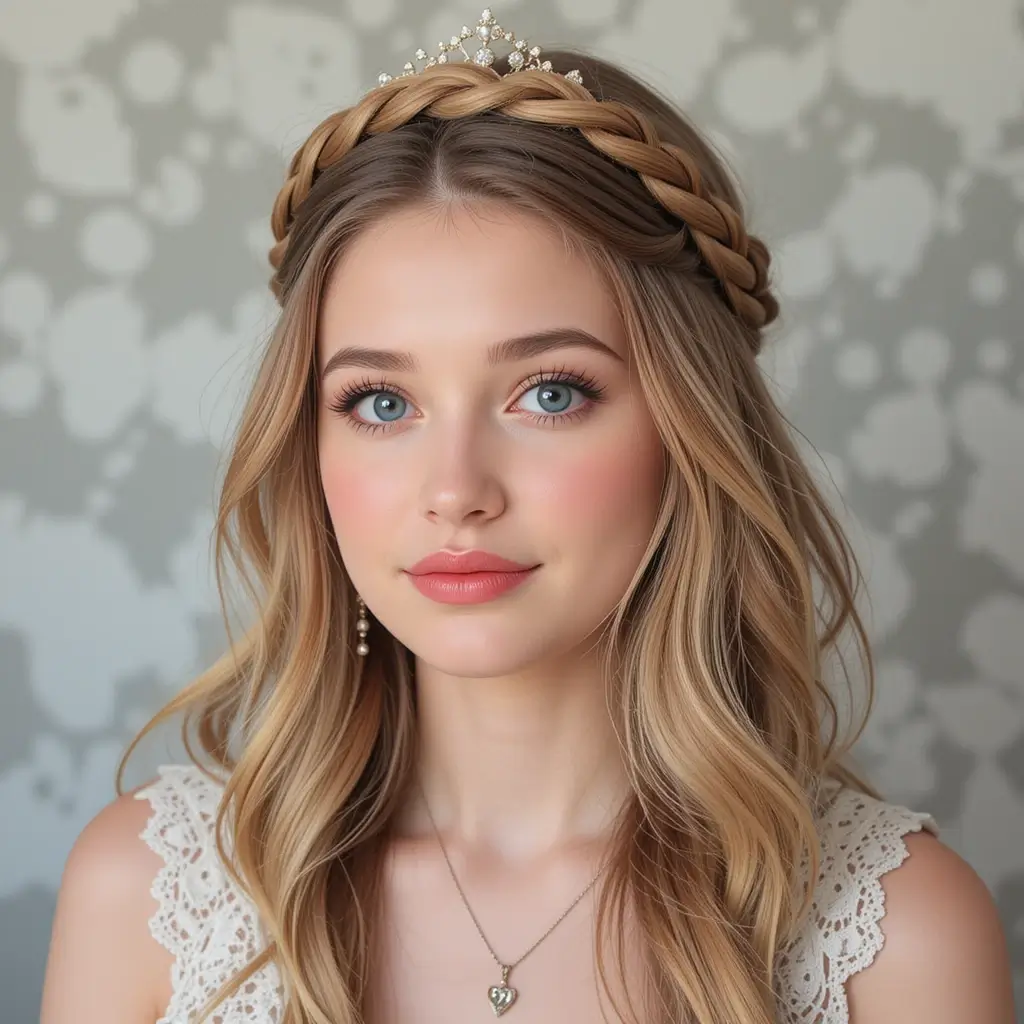 Medium Hair with Braided Crown