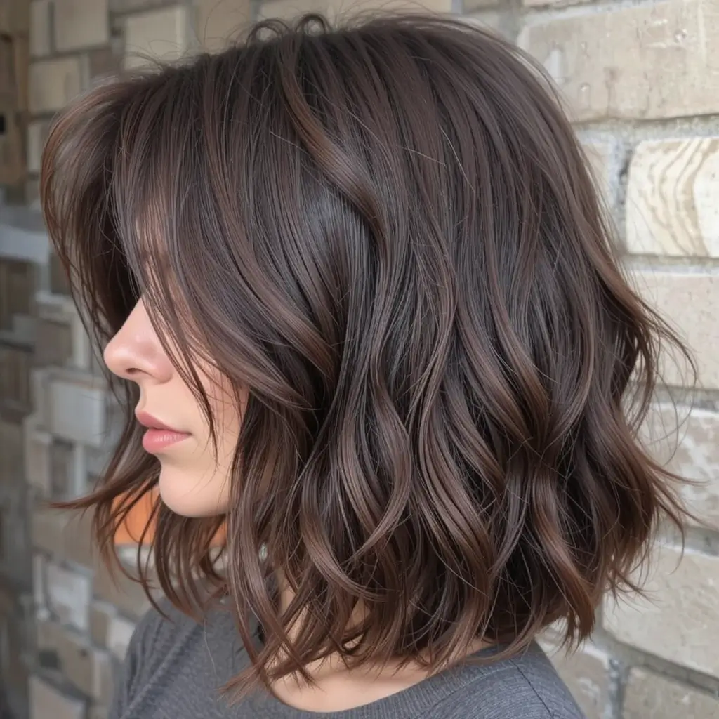 Medium Hair with Flicked-Out Ends