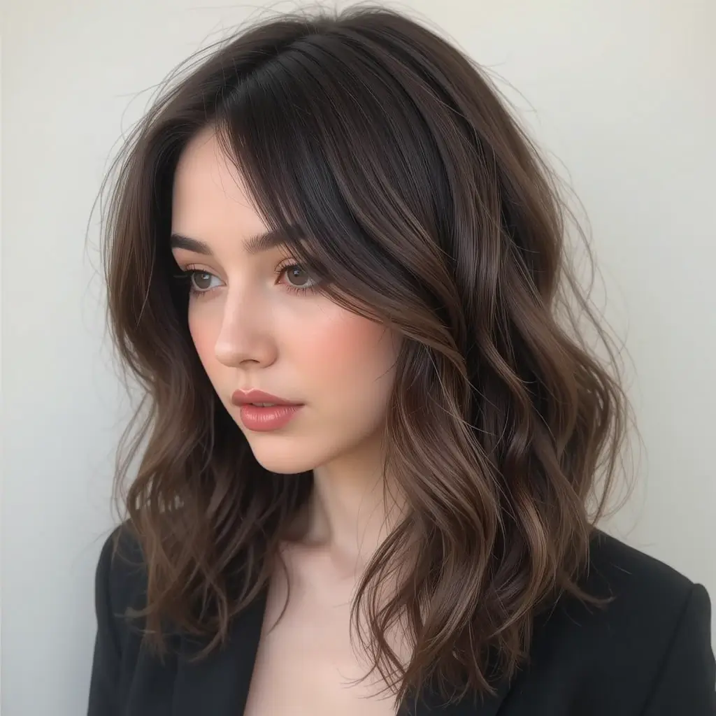 Medium Hair with Inward Flicks