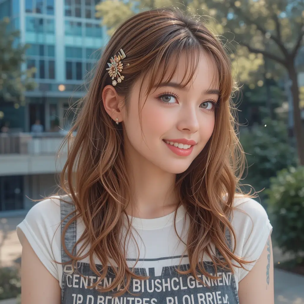 Medium Hair with Mini Claw Clips